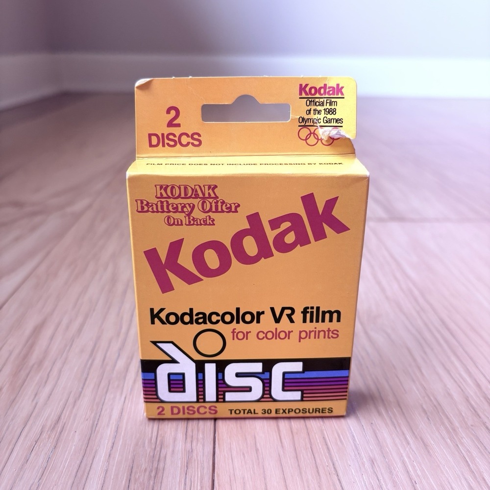 Vintage Kodak Kodacolor VR Film Disc Exp 07/1989 2 Discs Total 30 Exposures